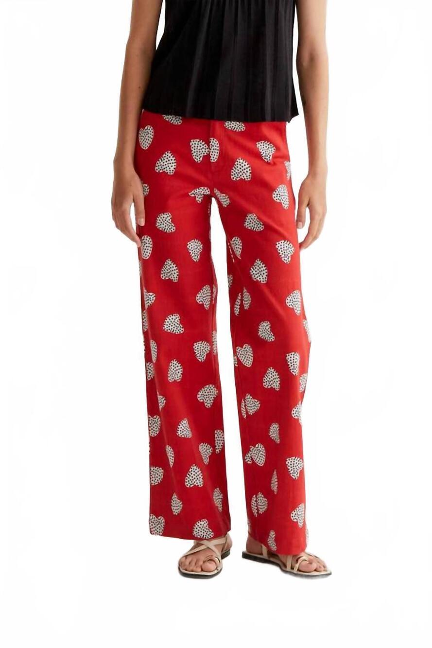 NEW COMPANIA FANTASTICA harmony print pants in red